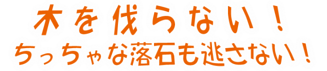 木を伐らない・ちっちゃな落石も逃さない-中鋼産業